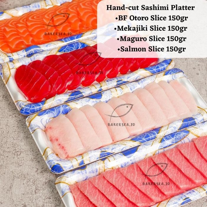 

PastiFreShNya- Paket Sashimi Platter (Salmon, Otoro, Tuna, Mekajiki)