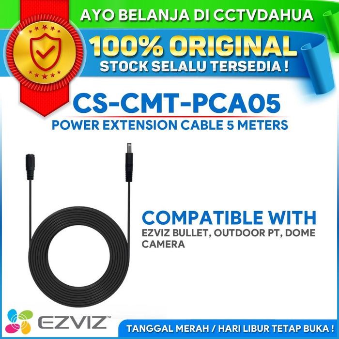 Jepret- Ezviz Cmt-Pca Power Extension Cable Accessory For Ezviz Outdoor Camera
