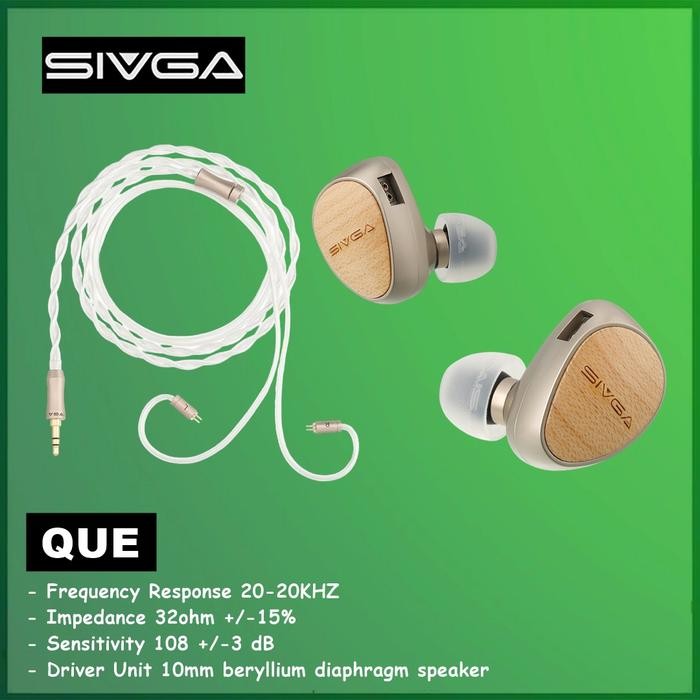 Top- Sivga Que Hifi 10Mm Beryllium Diaphragm Dynamic Driver Wired Iem In Ear Monitor