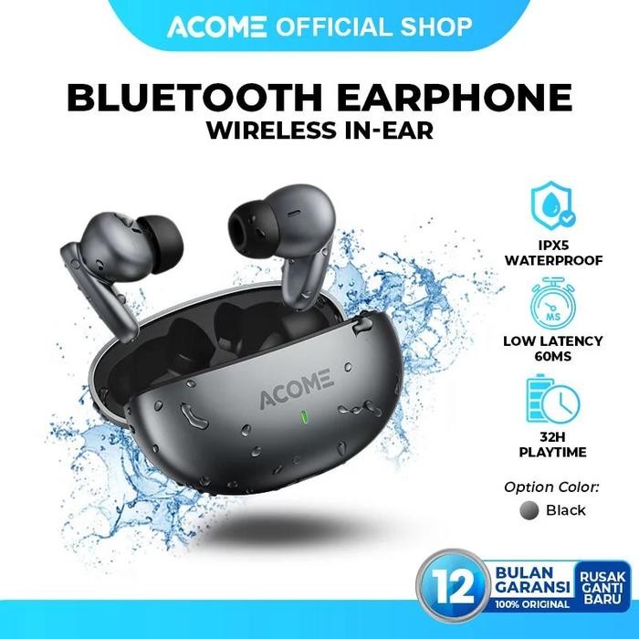 Top- [Top Seller] Acome Headset Wireless Earphone Tws Gaming Bluetooth 5.3 Ipx5 Waterproof