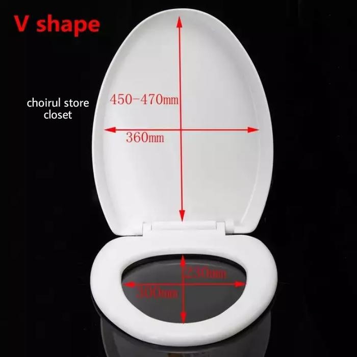PREMIUM caver toilet penutup closet duduk model panjang caver closet tipe V
