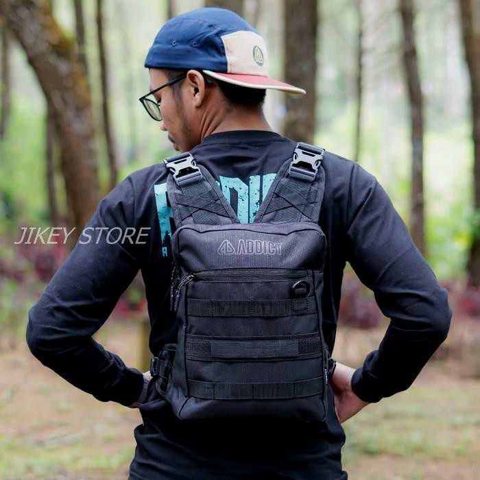 PREMIUM tas rompi motor protector chest rig bag pelindung dada premium ADDICT