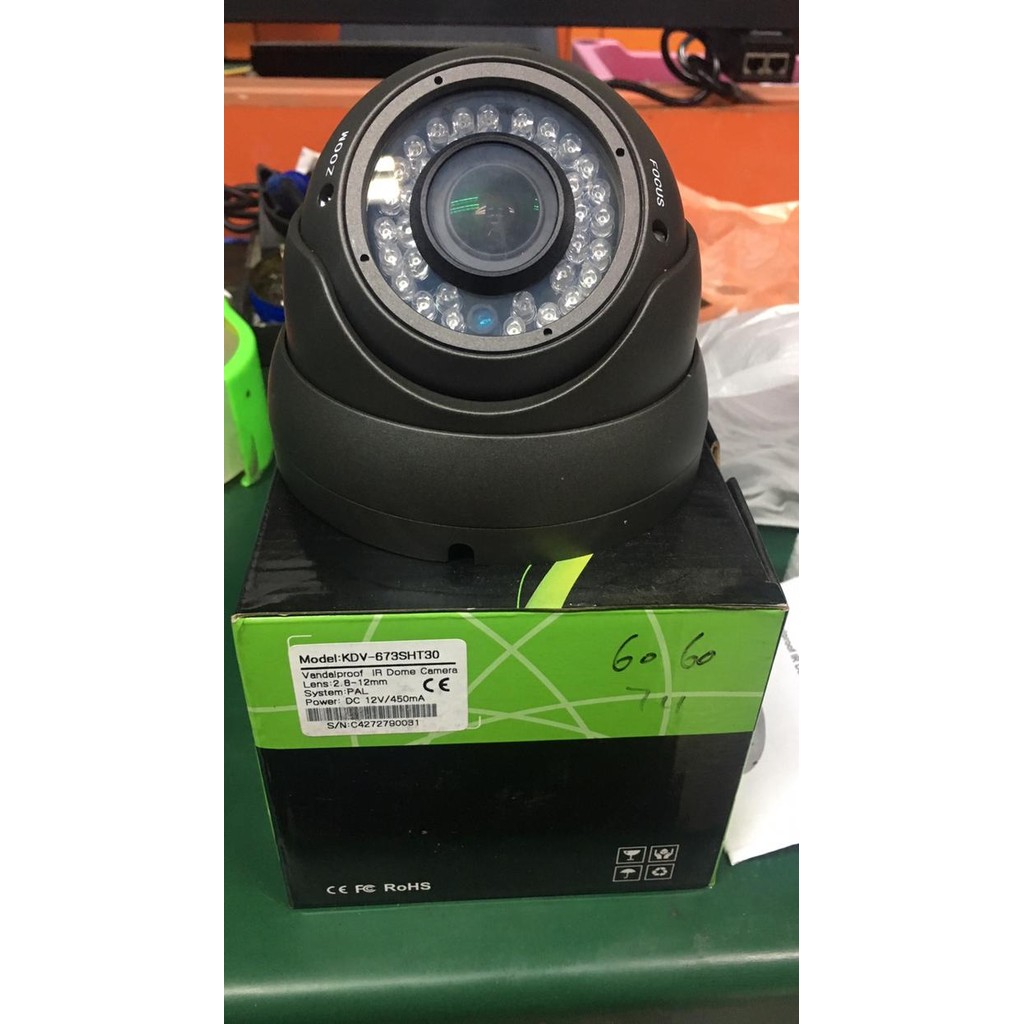 Lenz- Camera Cctv Hawk Kdv-673Sht30 Analog 700Tvl Casing Besi Zoom
