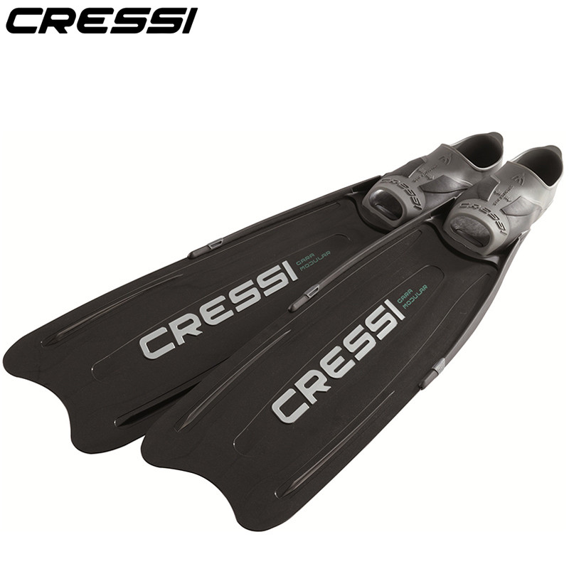 Cressi GARA MODULAR Free Diving Long Fins Professional Interchangeable Blade Fins for Adults Men Wom