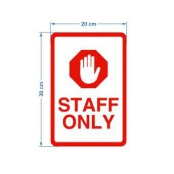 

Sn In Label Khusus Staff Only Acrylik STIKER CUTING