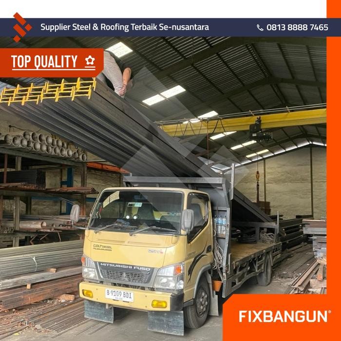 Terlaris Besi Wf Beam / Iwf / Wide Flange 150 X 75 Pj. 6M / 12M Ls Sni