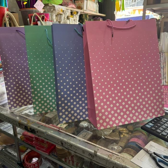 Paper Bag Fancy, Goodie Bag M 26 x 32 x 10cm, Kantong Kertas Import