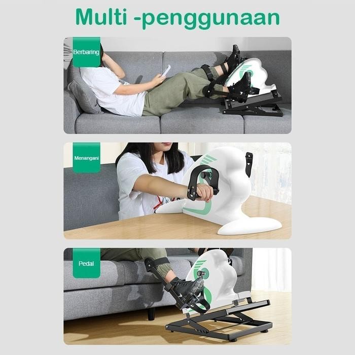 MASTHAOLSHOP SEPEDA STATIS TERAPI ELEKTRIK SEPEDA STATIS MINI ALAT TERAPI KESEHATAN KAKI TANGAN