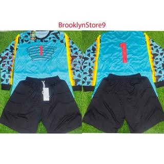 Sport Sistem Setelan Baju Bola Kiper Jersey Kiper Dewasa Nomor Punggung