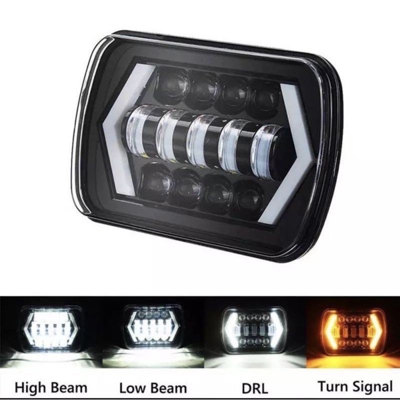 NEW Lampu Led Kotak 7inch Jeep Katana Feroza L300 - Headlamp lampu utama mobil motor Kota