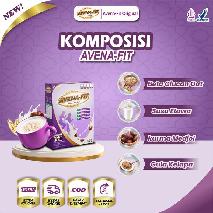 

1 BOX AVENAFIT Sereal oat 200 gram 1 Tersertifikasi HALAL MUI dan BPOM granola Oatmeal Original