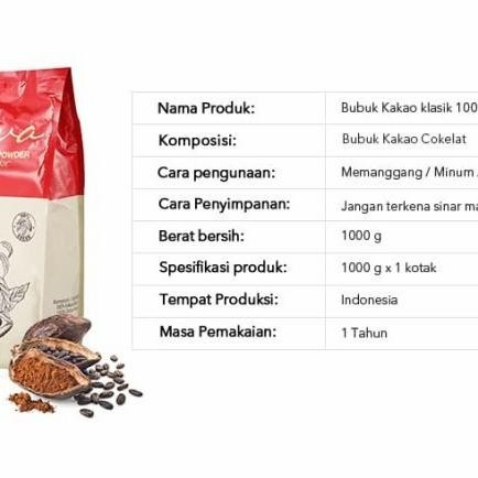 

JAVA COCOA POWDER CLASSIC FLAVOR 1000G ASLI (BUKAN REPACK)
