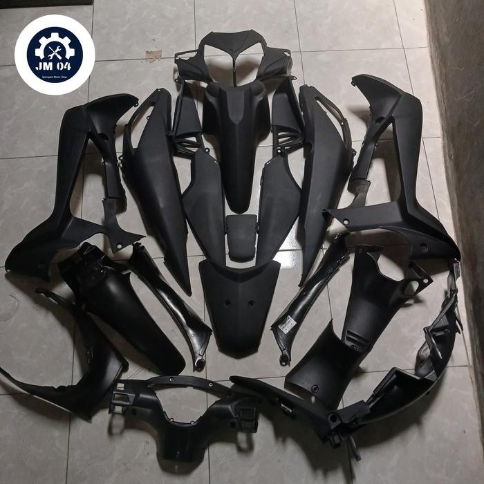 Cover body full halus kasar motor honda supra x 125 batman warna hitam doff
