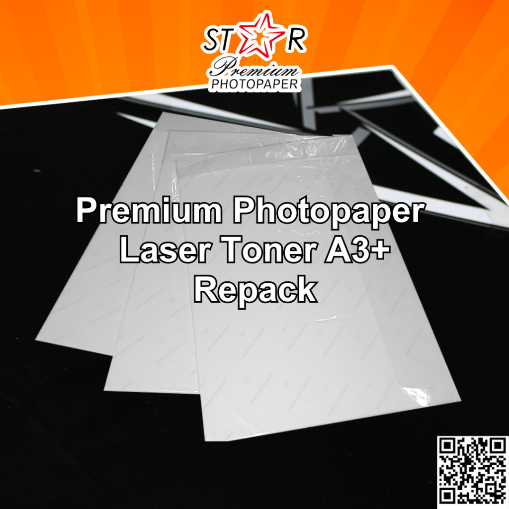 

STAR essional Glossy Photopaper Resin Coated Print Laser Dry Toner A3+ Kertas Foto Hh Gloss - Repack