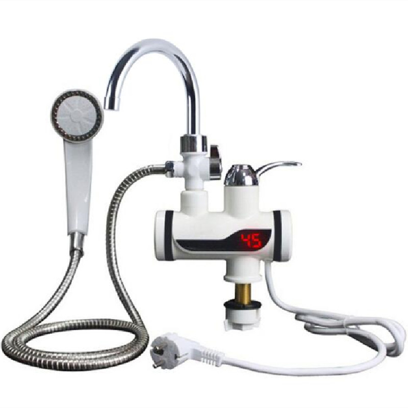 3000W 220V Instant Electric Shower Water Heater Hot Faucet Kitchen Electric Tap Water Heating Instan