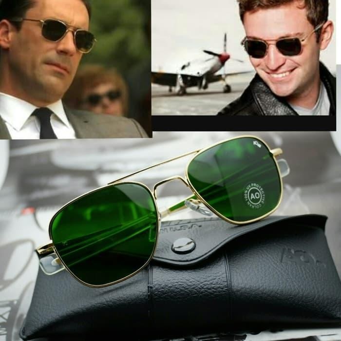Stailo- Kacamata Hitam Pria American Optical Anti Sinar Uv American Optical Skymaster Pilot