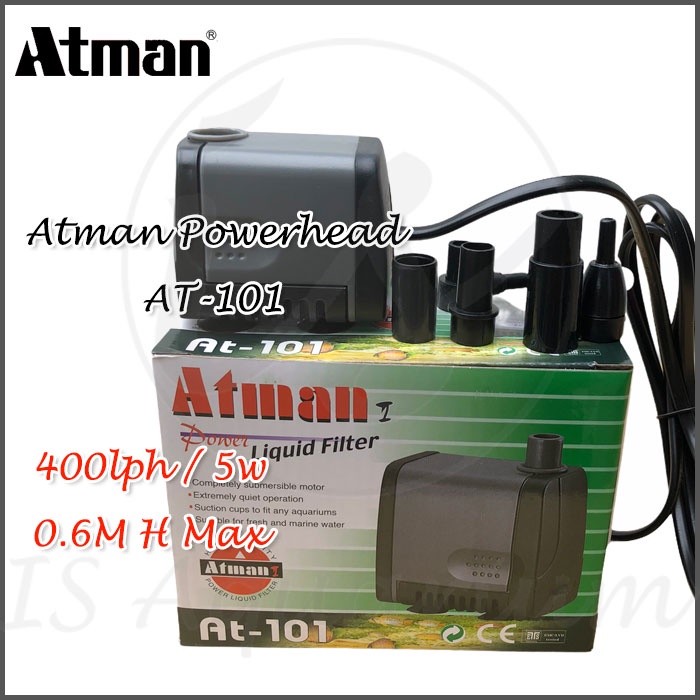 Atman Power Head AT101 AT-101 AT 101 400 PowerHead Filter Pompa Air