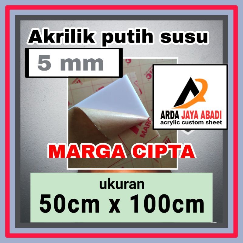 Bombardilomedis Akrilik 5Mm Putih Susu 50 X 100 Akrilik Lembaran Acrylic White Mika Lembaran Akrilik