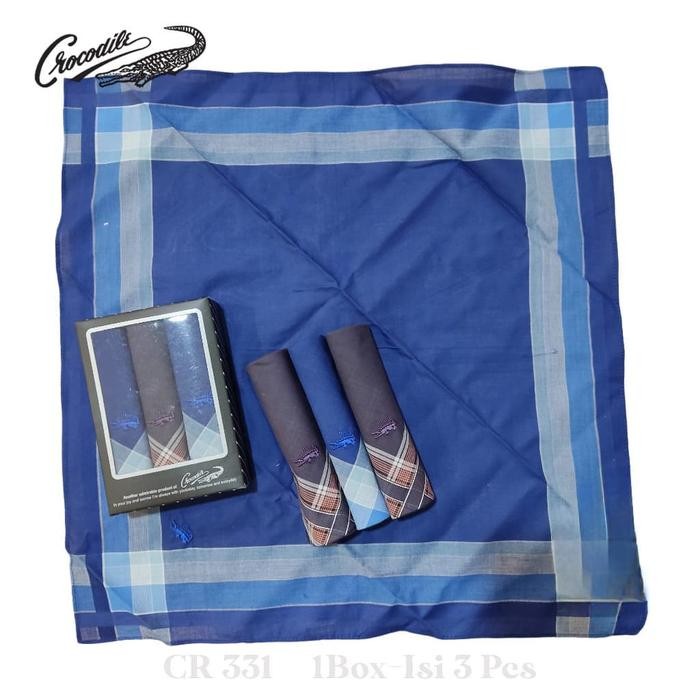 Sapu Tangan Pria Crocodile 3 in 1