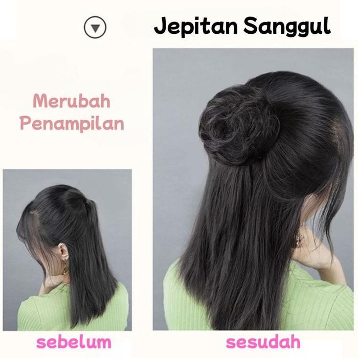 Jepit Sanggul Rambut Korea / Jepit Acak / Sanggul Jepit Moderen Sanggul Rambut Palsu / Jepitan