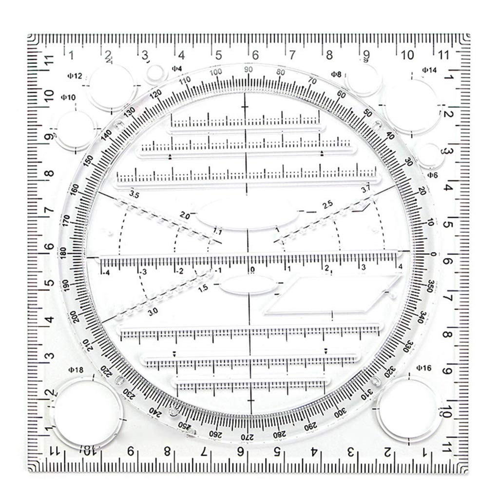 

Circle Maker Tool Multifunctional Geometric Ruler Student Protractor Geometric Drawing Template
