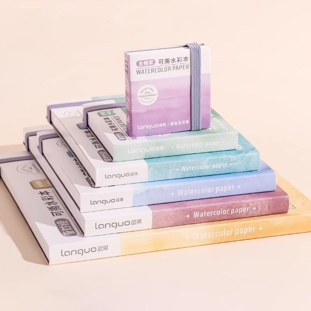 

High-Quality Thick Paper Watercolor Book Tearable Art Supplies Paint Book Portable Inspiration