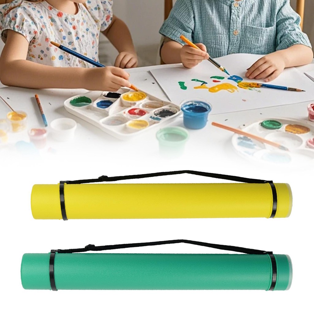 

Extendable Poster Tube, Drawing Storage Tube, Portable With Shoulder Strap Scroll Holder Case,