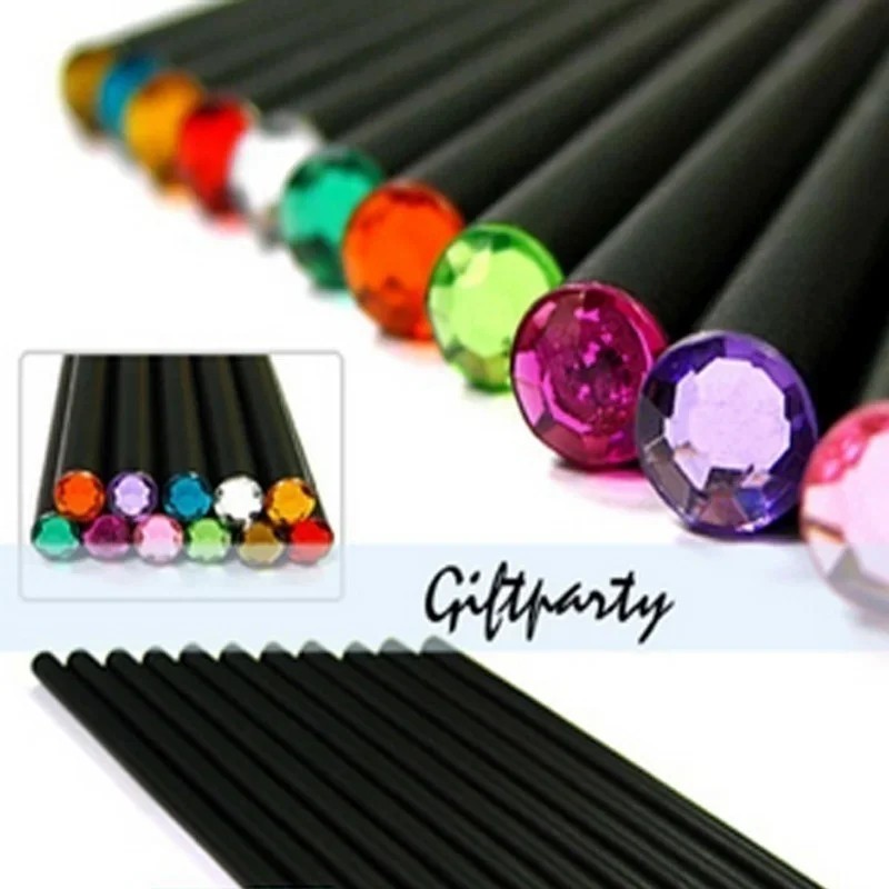 

12 Pcs Pencil Hb Diamond Color Pencil Stationery Items Drawing Supplies Creative Pencils For