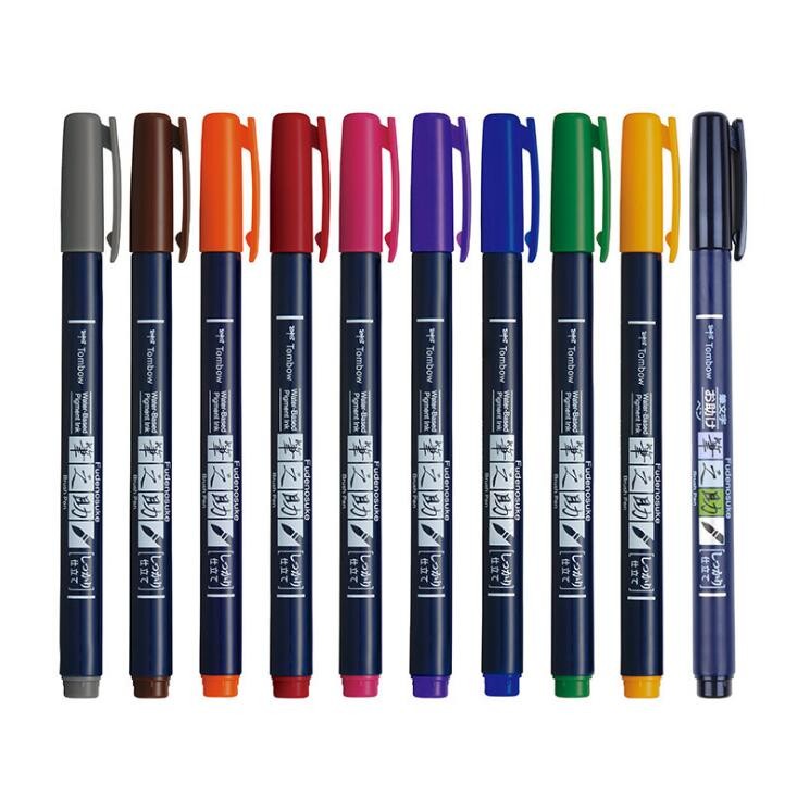 

Tombow Brush Pens Scriptliner Water-Based Pigment Ink Calligraphy Lettering Brush Marker Pens