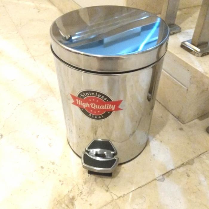 TEMPAT SAMPAH INJAK STAINLESS/TONG SAMPAH INJAK/MASPION DUSTBIN PEDAL