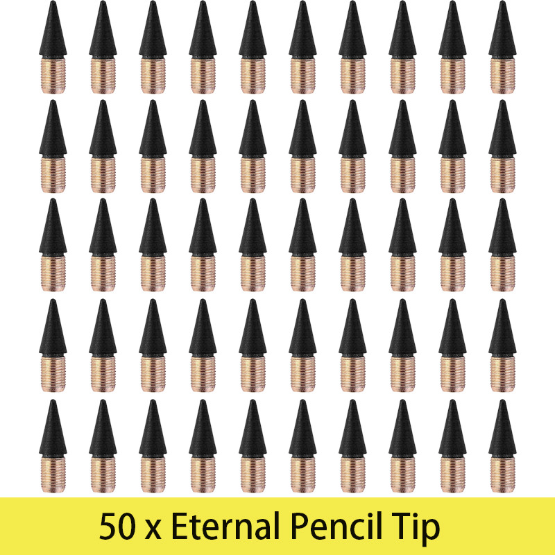 

50Pcs Replaceable Everlasting Pencil Nib Pencil Tip Head For Unlimited Writing Everlasting Pen No
