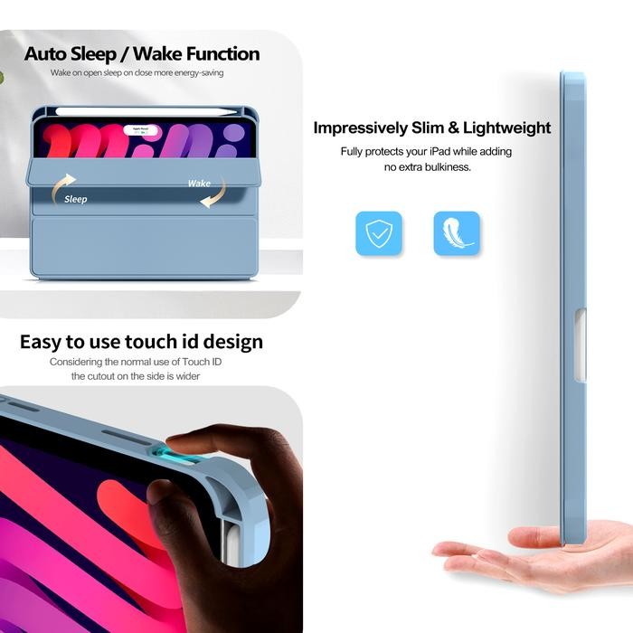 JTTOP" CASE IPAD PRO 11 INCH GEN 1 & 12.9" GEN 3 2018 CASING TRANSPARAN ACRYLIC + SLOT PENSIL