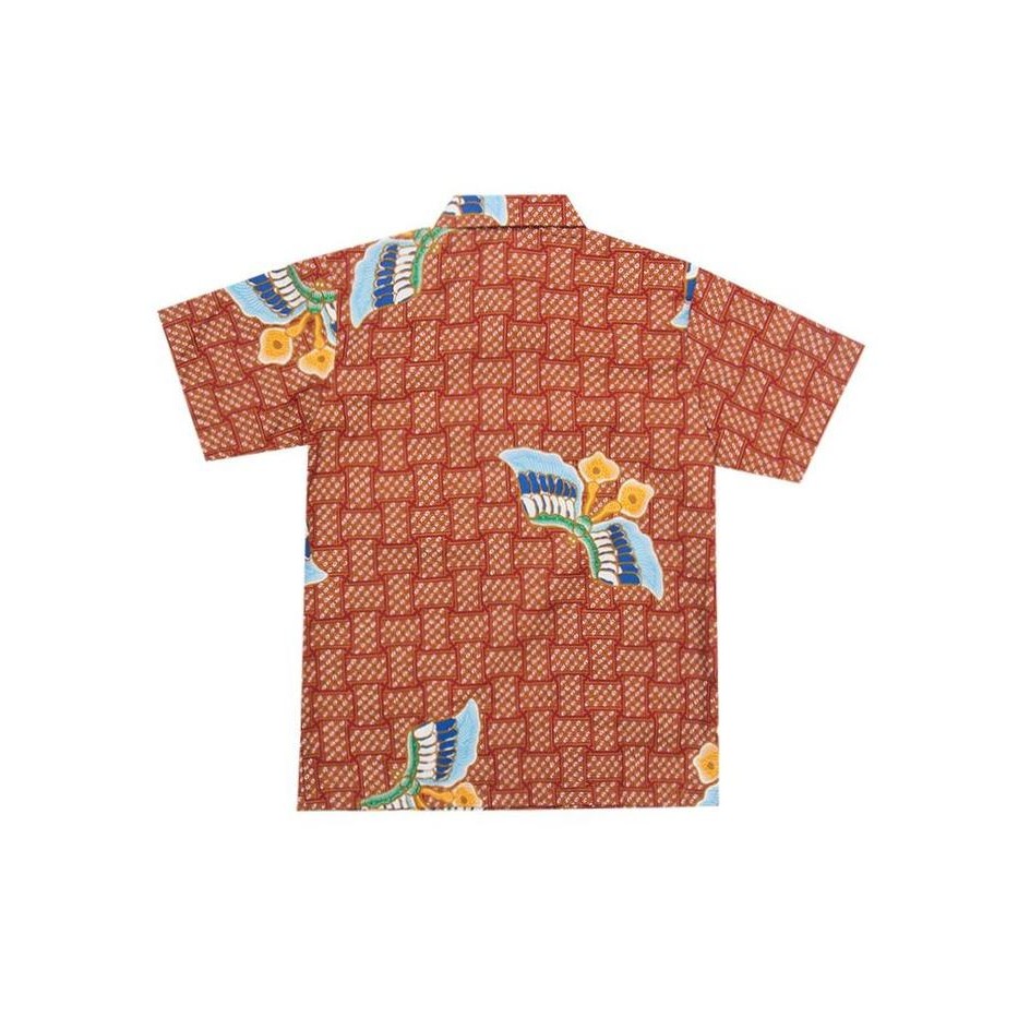Gentra- Arjuna Weda Hem Batik Anak Tikar Kupu - Bahan Katun Lengan Pendek Kantong Depan