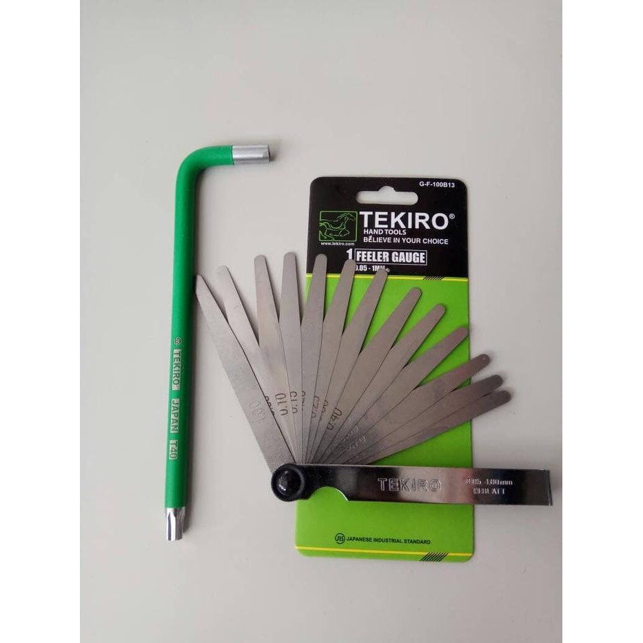 Feller Gauge + Kunci Stel Klep Tekiro - Kunci Setel Klep Motor Tekiro - Asli