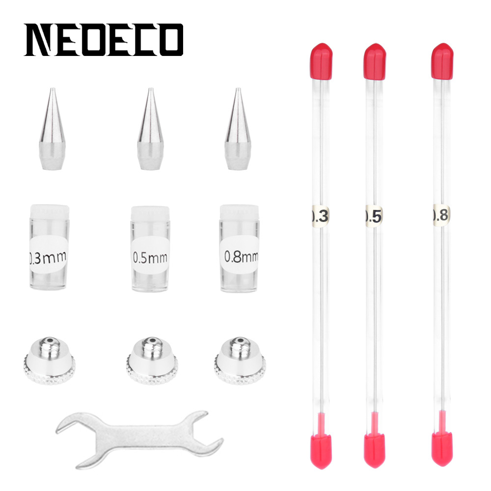 0.3mm  0.5mm  0.8mm Airbrush Compression Fit Nozzle Airbrush Needle