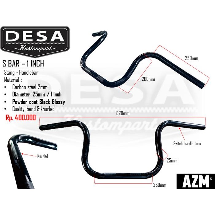 Stang Custom Stang Motor Stang Harley Stang HD Stang 1 inch S BAR