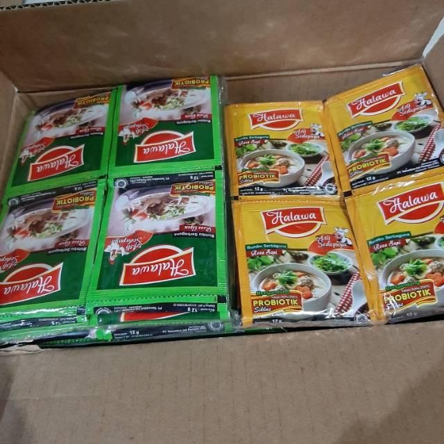 

New 24 sachet HALAWA kaldu probiotik rasa ayam atau sapi