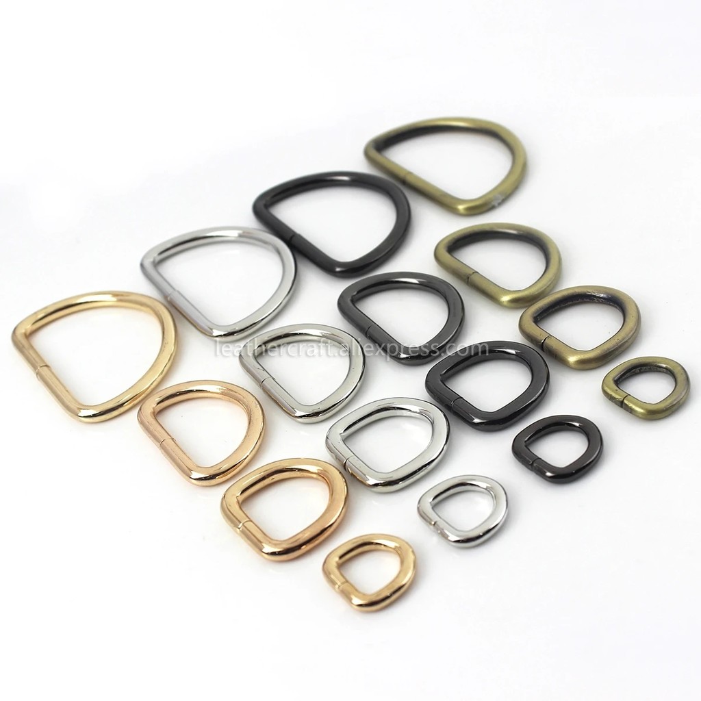 

1Pcs 4/8"~2" Metal Dee D Ring Buckle For Webbing Backpack Bag Parts Leather Craft Strap Belt Purse