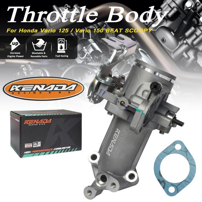 TERBARU KENADA Throttle Body Vario 125 / Vario 150 26mm 28mm 30mm 32mm Racing