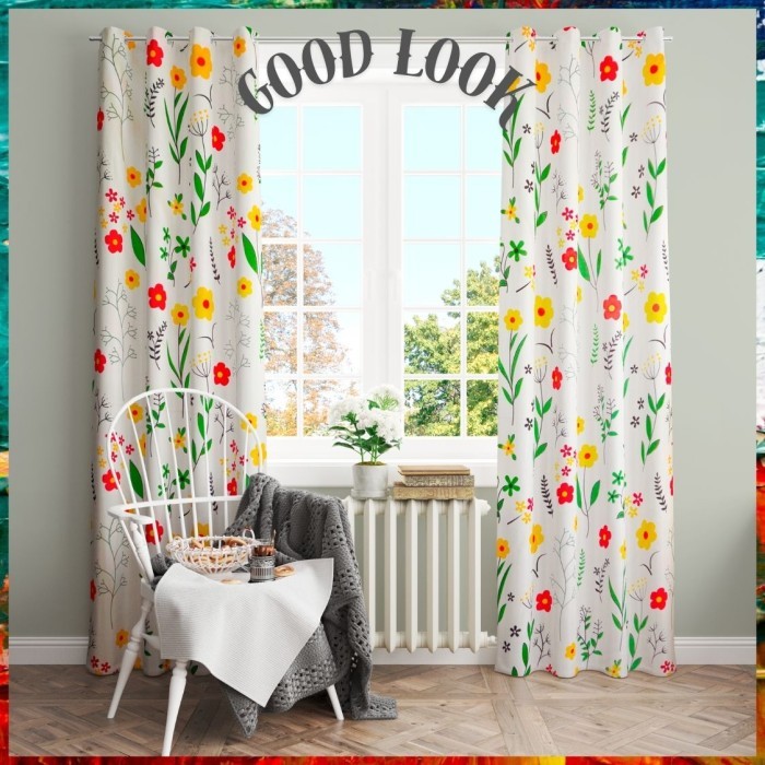 ..... Gorden Motif Bunga Minimalis Hordeng Jendela Tirai Pintu Gordeng Mewah