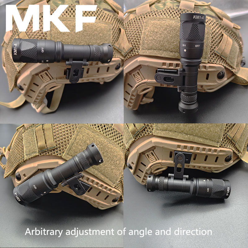 SOTAC SS M-AX Mount Tactical Helmet Mount Rotating Weapon Light Mount For KIJI OKW SF M300 M600 Seri