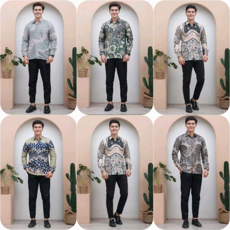 PROMO / Brand Bandung - Batik Pria Lengan Panjang Batik Premium Batik Kerja Batik Pasar Baru Bandung