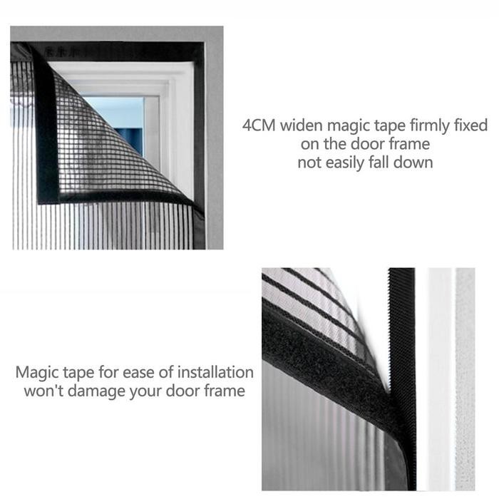 TIRAI MAGNET ANTI NYAMUK 120X240CM / 100X220CM/ 90X210CM