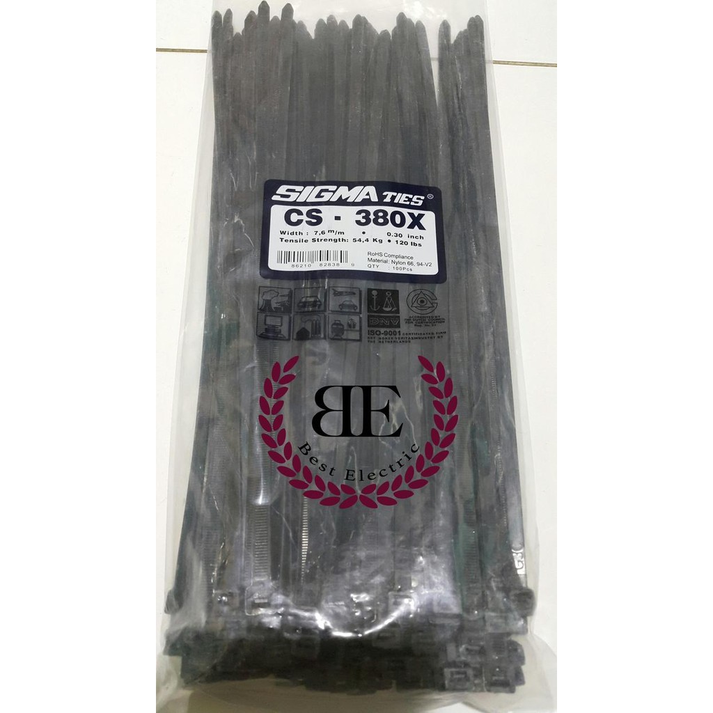 

HOT SALE! Kabel Ties / Kabel Tis / Cable Tie CS 380 X Hitam 38 cm SIGMA CS380X