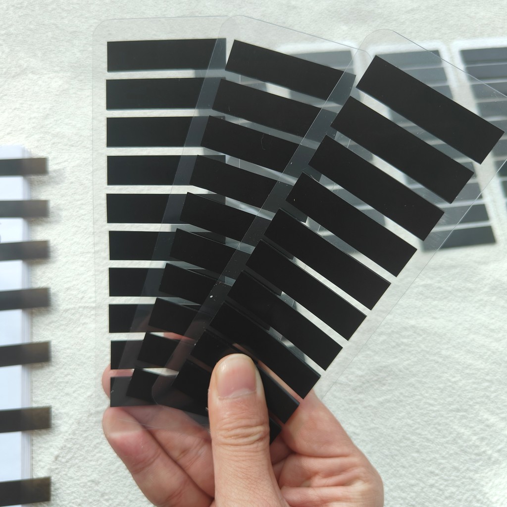 

10Packs 2000 Sheets Blacks Sticky Notes Self-Adhesive For Books-Reading Annotation Notepad Bookmarks