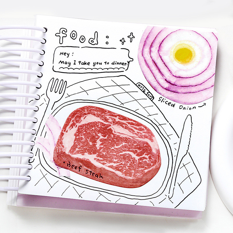 

3Pcs Post Notes There Is A Half Way Series, Fresh Fruits And Vegetables, N Times, Student Message