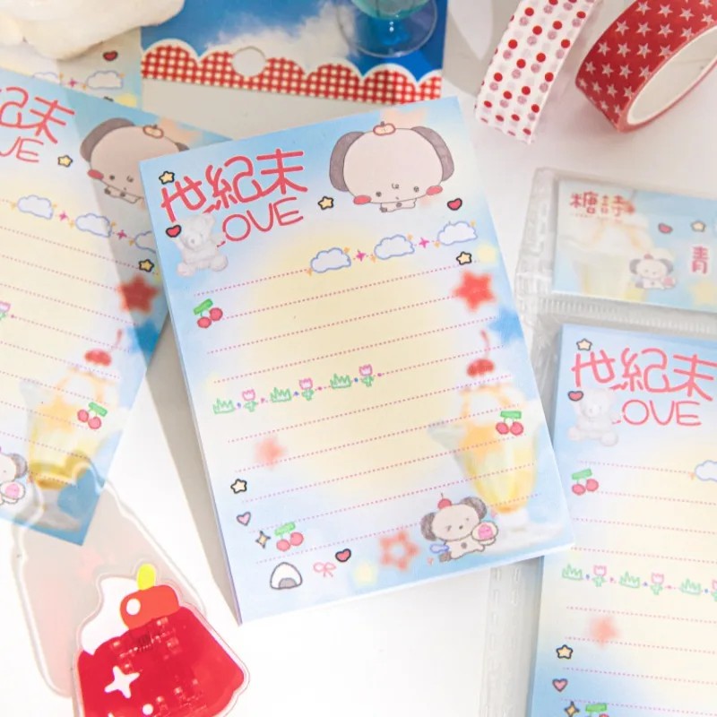 

50 Sheets Cute Japanese Old-Fashioned Style Memo Pads Message Paper Journal Diy Base Material