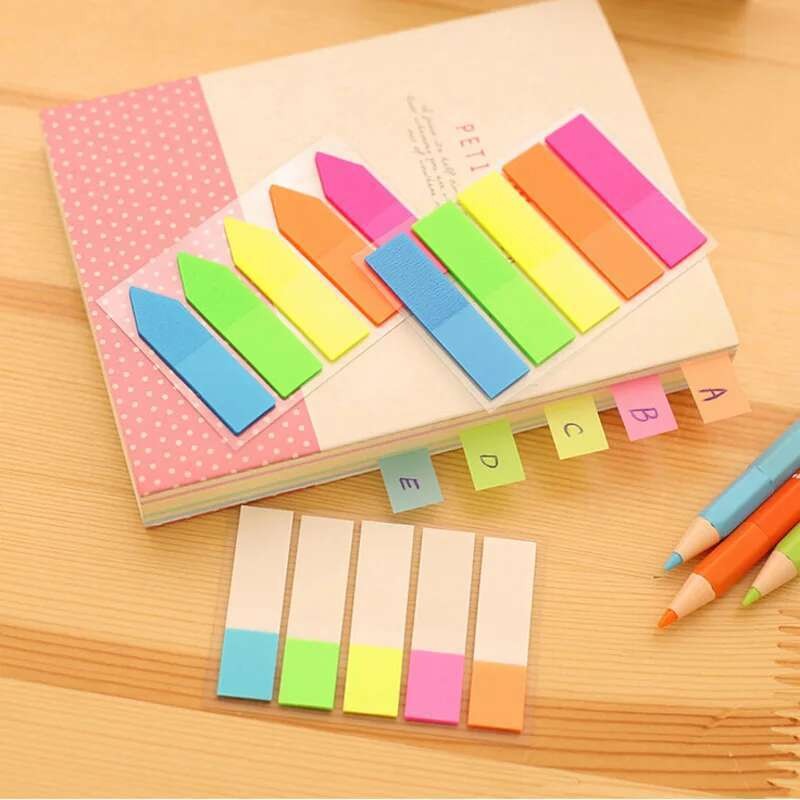 

Cute Sticky Notes Adhesive Office School Supply Scratch Stationery Rainbow Memo Pad Index Notepad