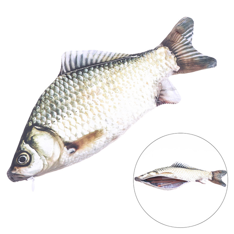 

1Pc Creative Fish Pencil Box Large Capacity Upgrades Pen Case School Gift Fun Fountain Pen Bag