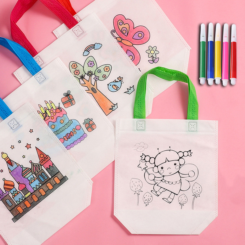 

5Pcs Graffiti Bag With Marker Pen Color Cognition Children Drawing Toys Puzzle Parent-Child